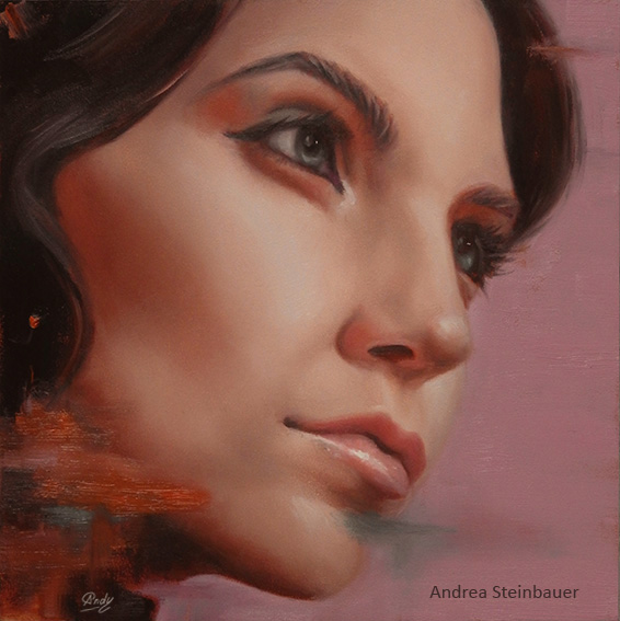 Lena, alla prima oil painting by Andrea Steinbauer
