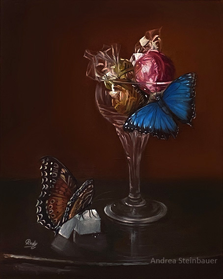 Candies II, oil painting by Andrea Steinbauer