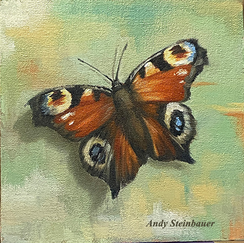 Butterfly III, oil painting, Andrea Steinbauer