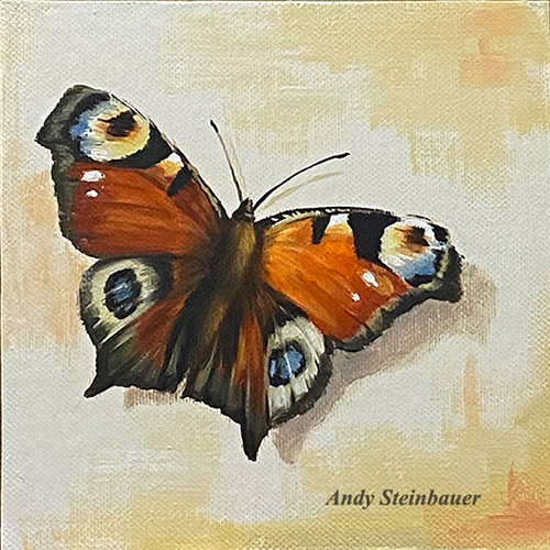 Butterfly II, oil painting, Andrea Steinbauer