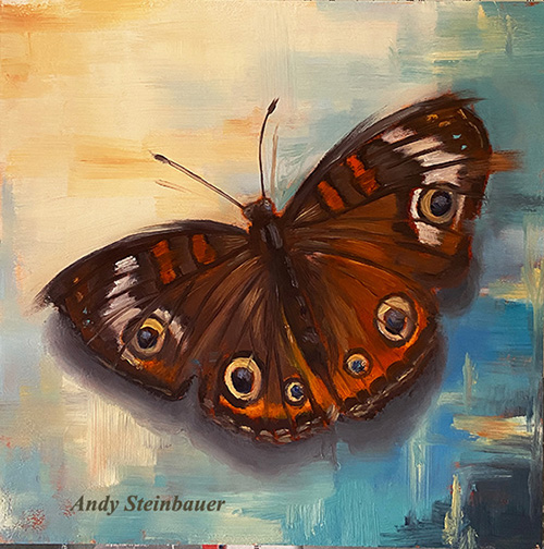 Butterfly VI, oil painting, Andrea Steinbauer