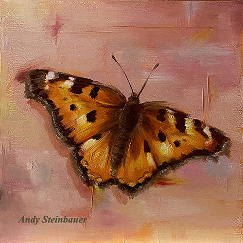 Butterfly, oil painting, Andrea Seinbauer